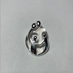 Carolyn Pollack Relios Solid Sterling Silver 4 Family Circle Modernist Pendant